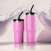 Custom logo Bpa Free Car Insulated Tumbler Flask Stainless Steel 304 Thermal Coffee Mug With Straw and Lid
