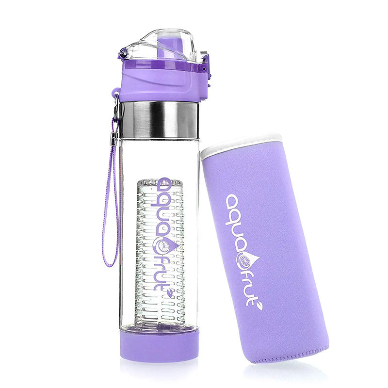 2025 Tritan Plastic Drink Water Bottle Fruit Infuser Bpa Free Lemon Infuser Water Bottle With Filter