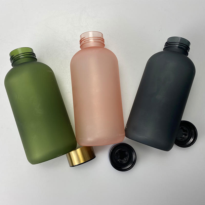 16oz Kids Back to School Plastic Bottle Tritan Time Marker Leak Proof Plastic Frosted White Motivational Bottle