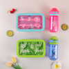 School Kids Leak-Proof Travel Children Plastic Food Lunch Box Set and Water Bottle