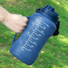 BPA Free 2L Large Capacity Collapsible Silicone Sports Water Bottle With Straw and Time Marker