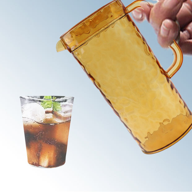 1900ml 64oz Large Capacity Transparent Juice Plastic Cup with Lid BPA Free Wide Mouth Bottle