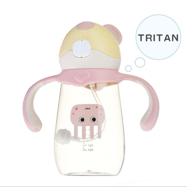 2023 Botella De Agua Infantil Bpa Free 300ml 500ml Children Tritan Kids Plastic Water Bottle With Straw