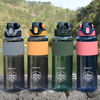 BPA Free Tritan Bottle 34OZ Plastic Custom Gym Fitness Sport Water Bottle With Straw