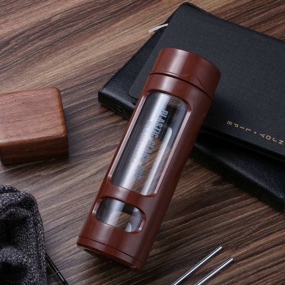 Borosilicate Glass Drinking Water Bottle Water Bottle With Custom Protective Silicone Sleeve