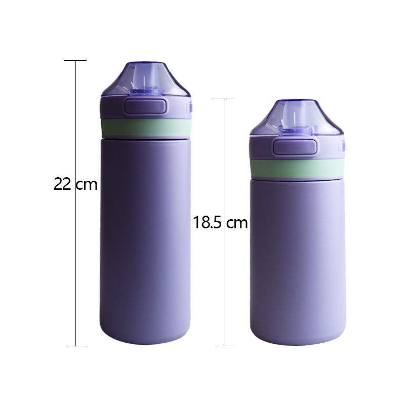 500ml Children's Stainless Steel Water Cup 16oz with a Food Grade Silicone Suction Nozzle the Color and logo Can Be Customized