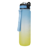 1000ML Tritan Custom Mimilist Plastic Sippy Bottle With Gradient Color Contrast With Handle