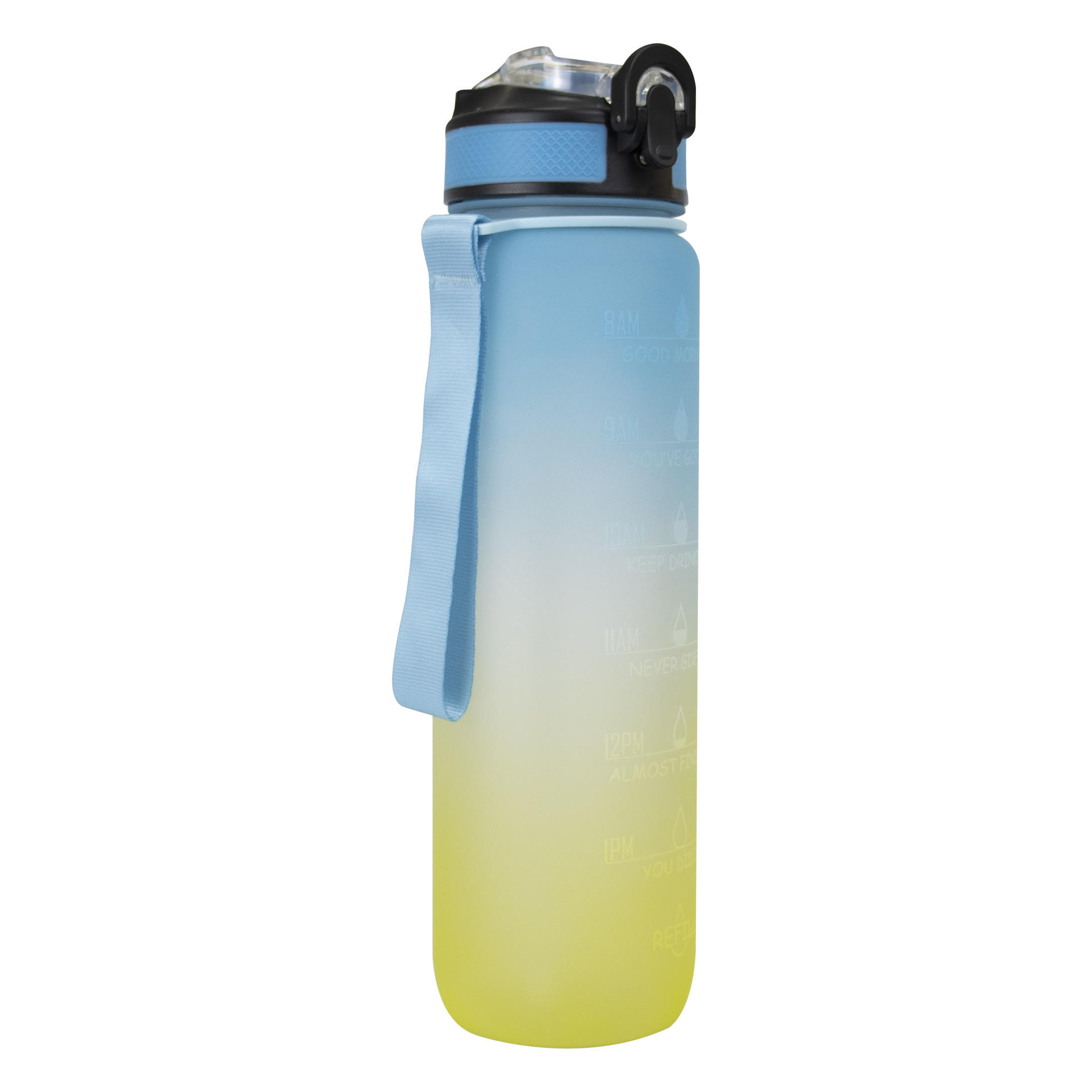 1000ML Tritan Custom Mimilist Plastic Sippy Bottle With Gradient Color Contrast With Handle