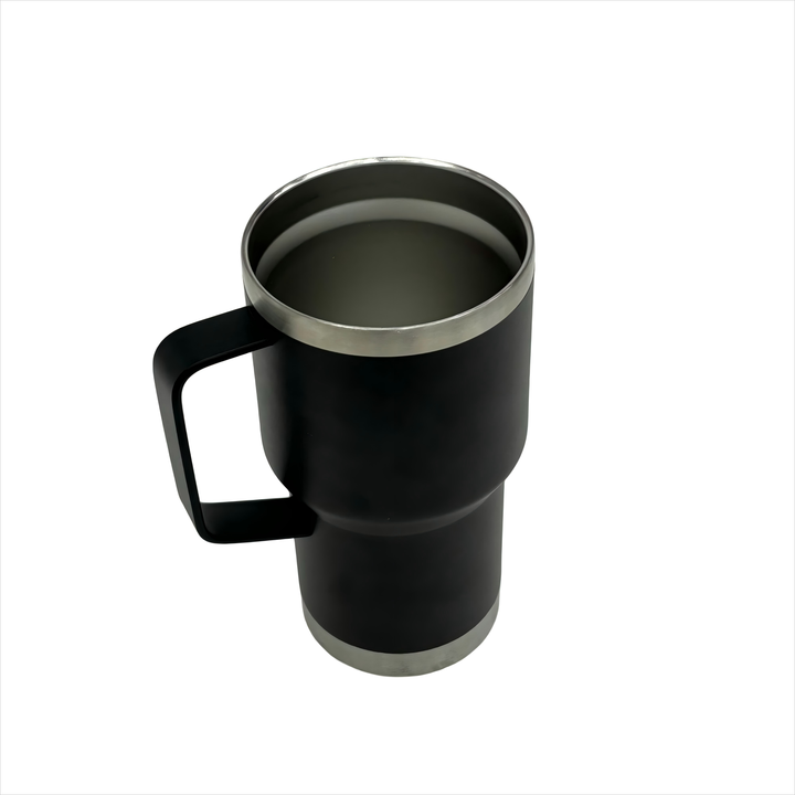 Custom Logo 16 oz Tumbler With Straw Handle Double Walled Stainless Steel Tumbler Insulated Vacuum Travel Mug