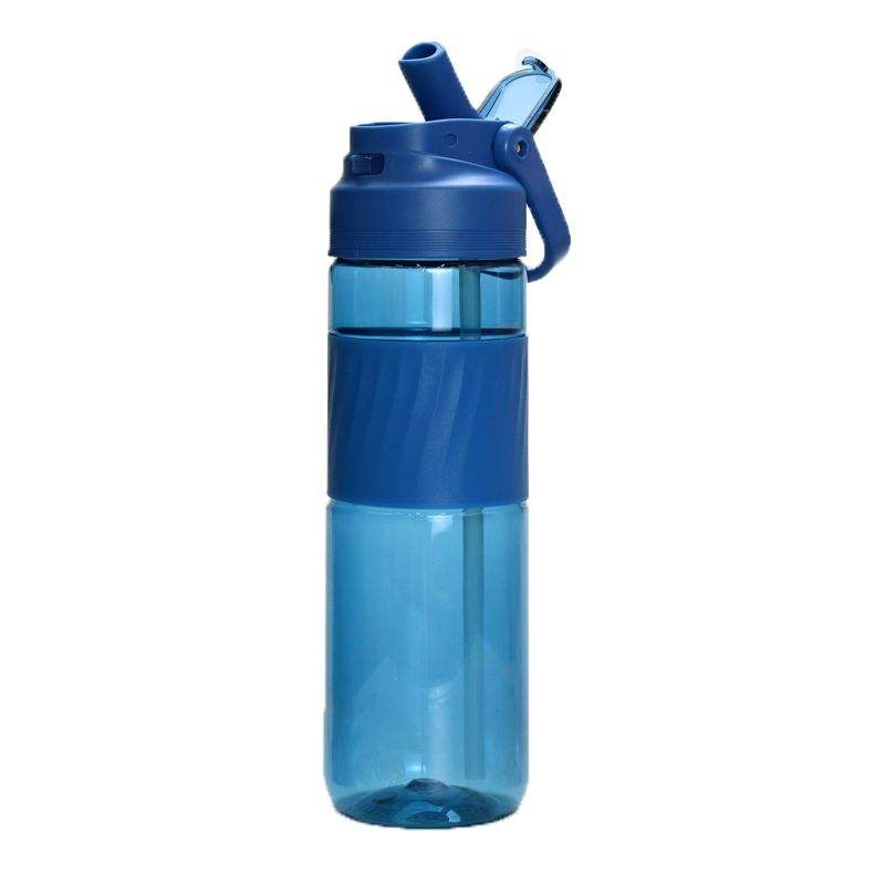Wholesale BPA Free 24oz Motivational Custom Logo Non SlipTritan Plastic Running Water Drink Bottle with Straw with Handle
