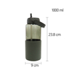 High Quality 32Oz Clear Colorful Plastic Wide Mouth Water Drink Bottle With Straw for School Kids