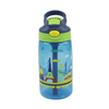 16oz Kids Toddler Motivational Gradient Cute Print Leakproof Water Bottle with Straw