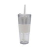 24oz Transparent Anti slip Strap Straw Heat Resistant Coffee Cup