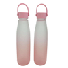 32oz Leakproof Portable Direct Drinking Gradient Colorful Gym Girls Water Bottle with Handle
