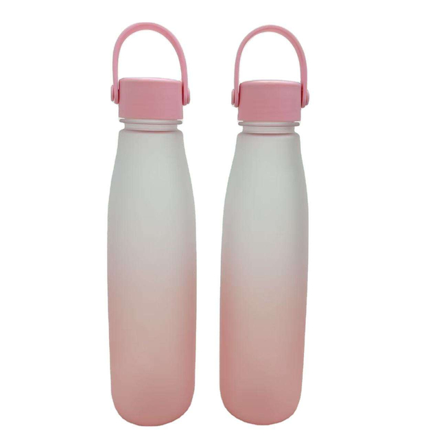 32oz Leakproof Portable Direct Drinking Gradient Colorful Gym Girls Water Bottle with Handle