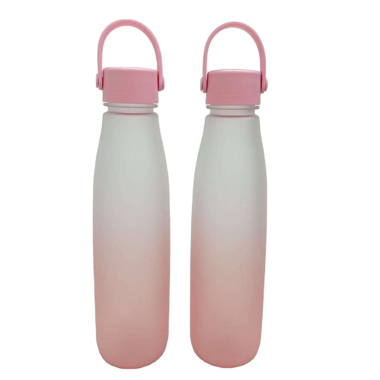 32oz Leakproof Portable Direct Drinking Gradient Colorful Gym Girls Water Bottle with Handle