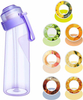 22oz Outdoor BPA-Free Scented up Water Cup Water Bottle 7 Flavored Pods Plastic Drink 650ml Matte Black