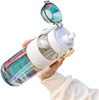 750ml 25oz Water Cup with Leak Proof Function and One Touch Opening Locking Mechanism for Camping Tours