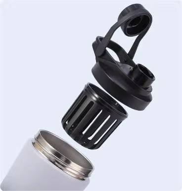 750ml Protein Tumblers Gym Portable Bottle with Handle Double Wall Stainless Steel Protein Shaker Bottle