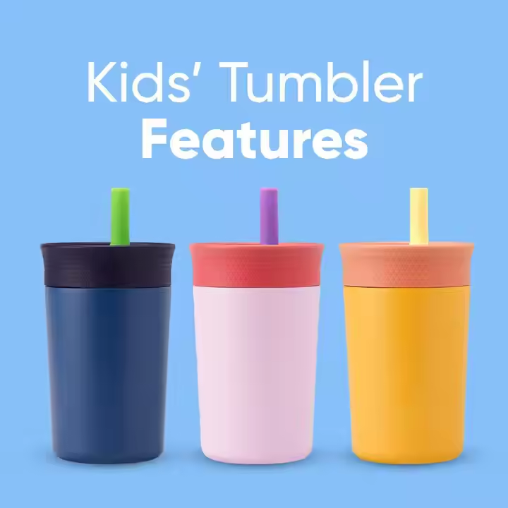 Custom Kids Insulated Stainless Steel Tumbler with Leak Proof Straw 360ml Modern BPA Free Kids Tumbler Cup for School