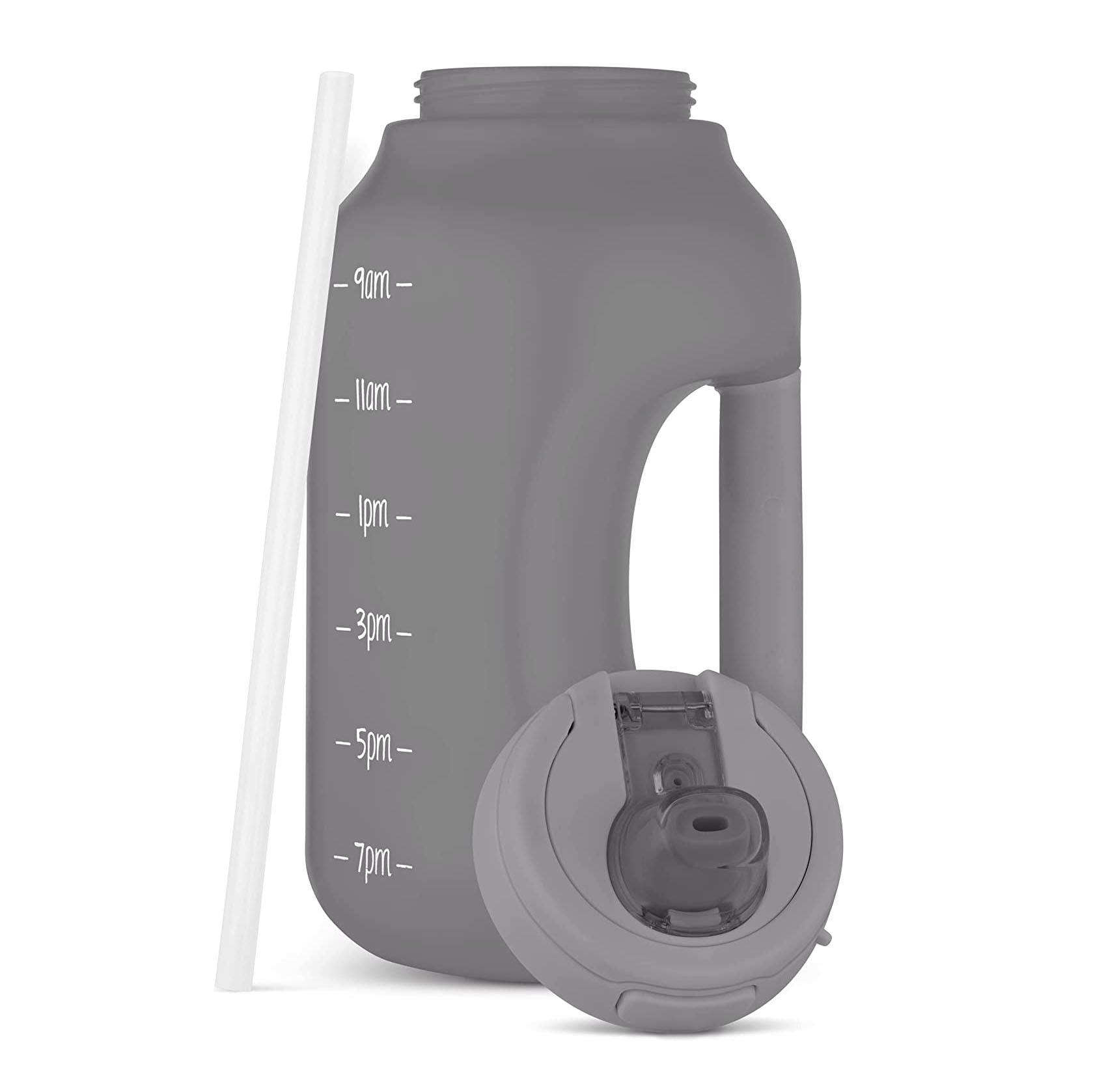 64oz Leak Proof Sports Plastic Gallon Water Bottle with Straw Gym Water Jug Custom Packing and logo