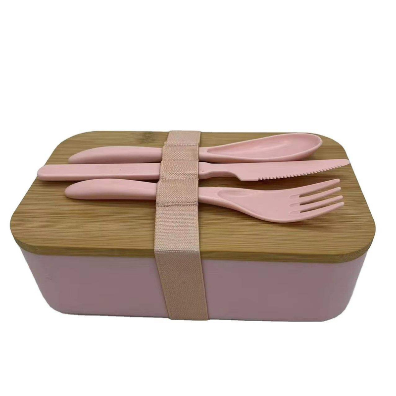 1000ml BPA Free Lunch Box with Bamboo Lid Kid Office RPET Lunch Bento Box
