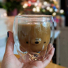 Cute Animal Shape Transparent Coffee Cup Gift Cup Double Wall High Borosicility Glass Water Bottle