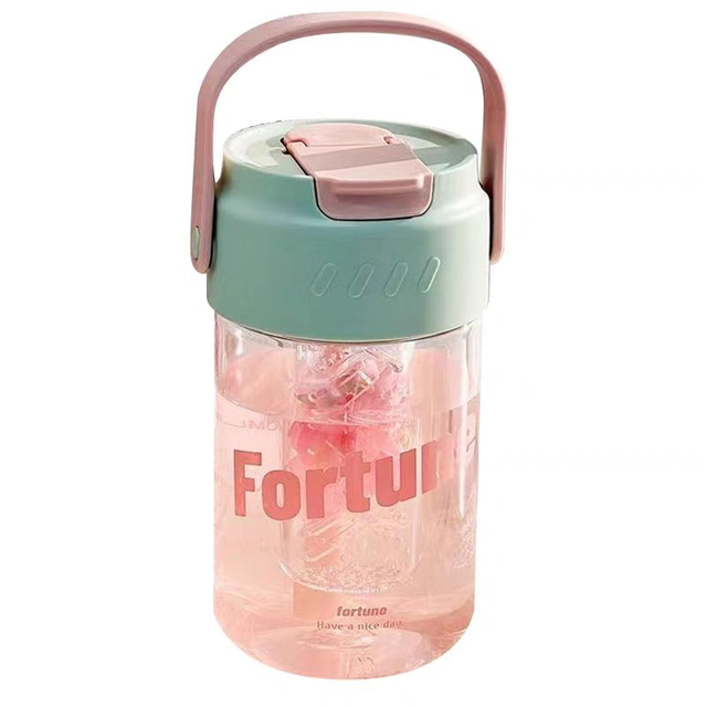 600ml/800ml Plastic Water Bottle with Straw Cute Baby Girls Multi Colors BPA FREE Plastic Water Bottle