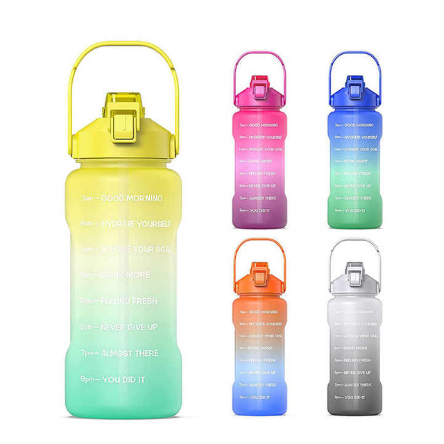 Bouteille Eau Sport Botellas Para Agua Personalizadas Plastic 2200Ml Sports Plastic Water Bottle With Handle Bottles