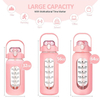 42Oz 56Oz 64Oz Hot and Cold Big Transparent Motivational Plastic Water Bottle With Handle Capacity Scale