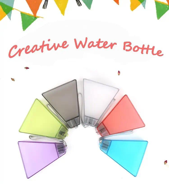 Bottiglia Da Bere Custom 300Ml Unique Shape Plastic Water Drink Bottle Bottles With Rope Screw Cap