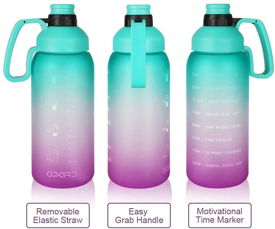 2023 New Large Capacity Bottle Motivational Transparent 1.8L Gym Sport Jug Portable Bpa Free Plastic Water Bottle