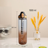1 Ltr Plastic Drinking Water Bottles 1 Litre Leakproof Sports Water Bottle With Straw