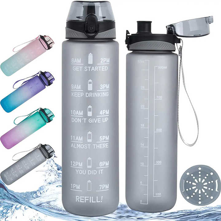 Botella De Agua Bonita Bouteilles Deau Pour Lecole Des Enfants 1L Motivationa Cute New Design Water Bottle for Adults