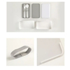 Double Layer Oblong Shape Food Grade Hot Sales RPET Plastic Bento Box with Bandage Eco Friendly Bento Box for Office Worker