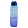 Custom Logo 32oz 1L BPA Free Tritan Fitness Gym Sports Motivational Water Bottle With Time Marker and Straw