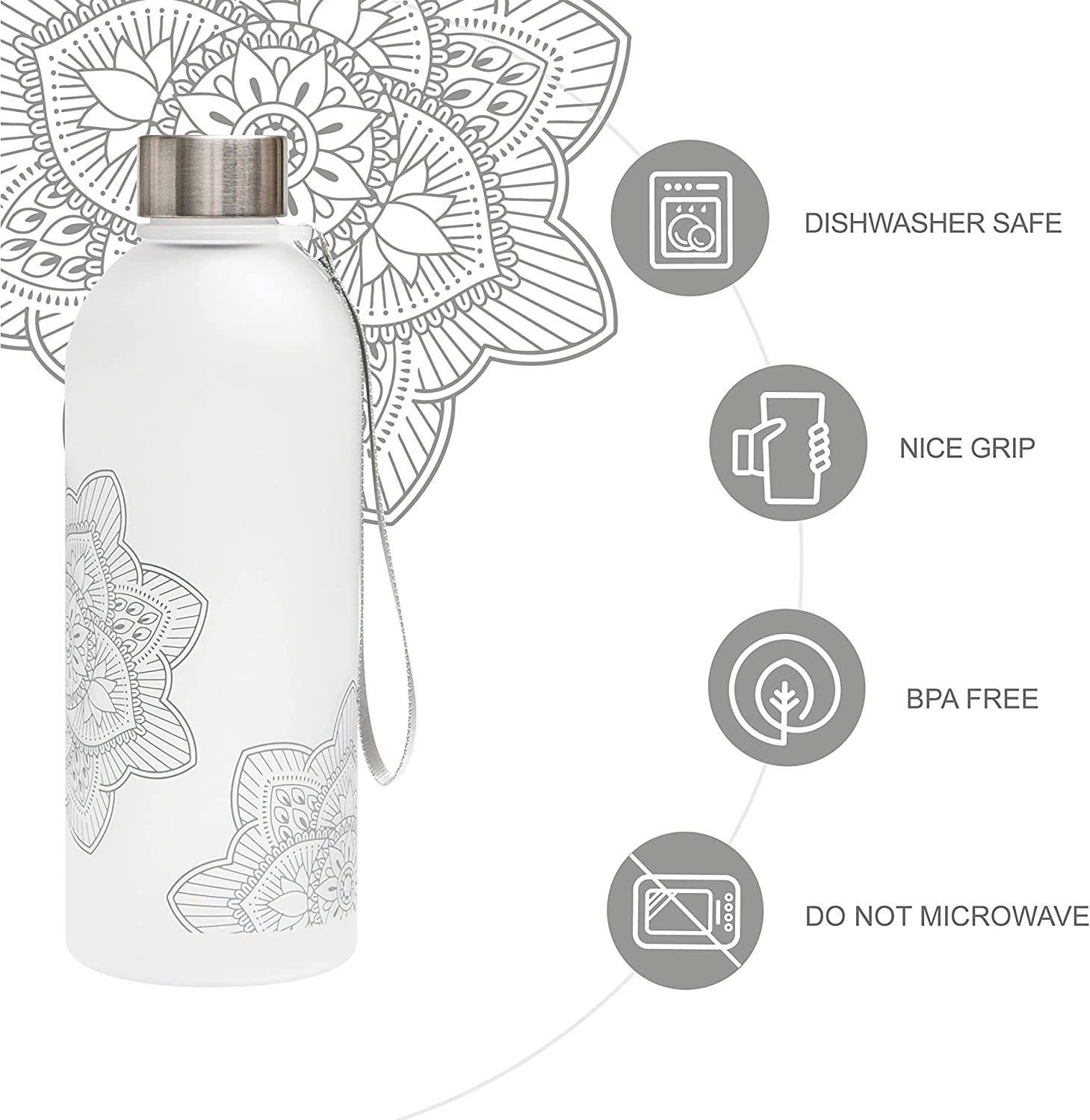 600ml 1000ml BPA Free Custom LOGO Plastic Water Bottle with Time Marker and Motivational Quote with Lid