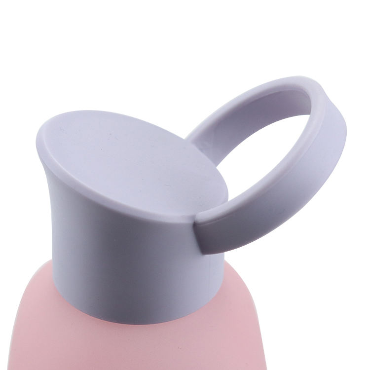 Factory Price 1000ML 32OZ Frosted Gradient Bottom Silicone Streight-drinking Gym Water Bottle with Plastic Handle