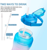2.2L 64Oz Portable Motivational Sports Bpa Free Plastic Water Bottles With Handgrip Measurement Scale