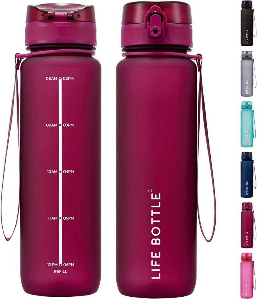 Frosted Straight Drinking Cup Portable Cup With Bounce Cover Outdoor Gym Sport Motivational rainbow Gradient Water Bottle