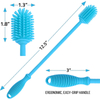Durable Cup Washing Brush Portable Silicone Long Handle Bottle Brush Hang Hole Design Easy Storage Cleaning Bottle Brushes