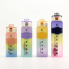 2023 Gym and Outdoor Camping Marker 550ml 720ml 900ml Sports Motivational Water Bottle Frosted Plastic Water Bottle