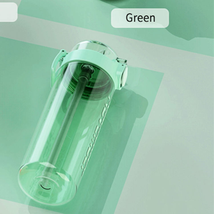 500ml/600ml Leak Proof Sports Spray Plastic Water Bottle with Spray Mist Plastic Drink Bottle for Kids Students