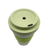 14OZ BPA Free Custom Wheat Straw Portable Coffee Mugs Bamboo Fiber Coffee Cup with Lid and Sleeve