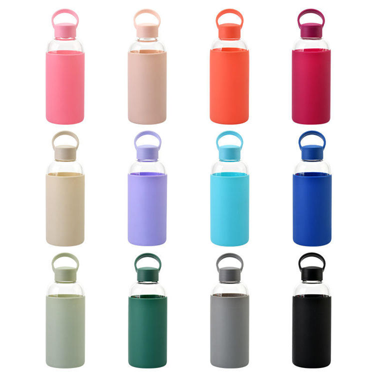 Wholesale Fabriquant Des Bouteilles En Verre 32 Oz 32Oz 1 Liter 1L Borosilicate Glass Water Bottle With Silicone Sleeve