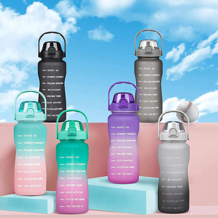 Garrafa De Agua De Ginastica Botella De Agua Deportiva 2 Lts Reasuable 64 Oz Tritan Sport 2 Ltr Water Bottle With Straw