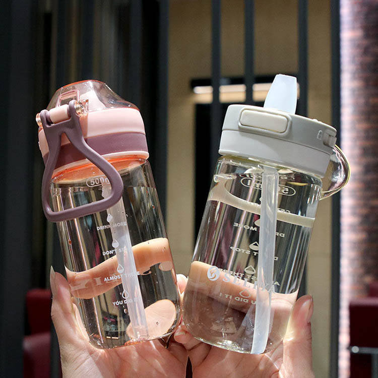 Bouteille Sportif Taizhou Tritan Bpa Free Clear Plastic Gym Drinking Water Bottle With Straw