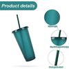 Clear to Colorful 24oz 700ml Pp Cold Color Changing Reusable Plastic Cups Magic Tumblers Plastic Coffee Mug