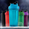 Custom Direct Drinking Black Plastic Gym Mixer Protein Shaker Shake Bottle With Wire Ball