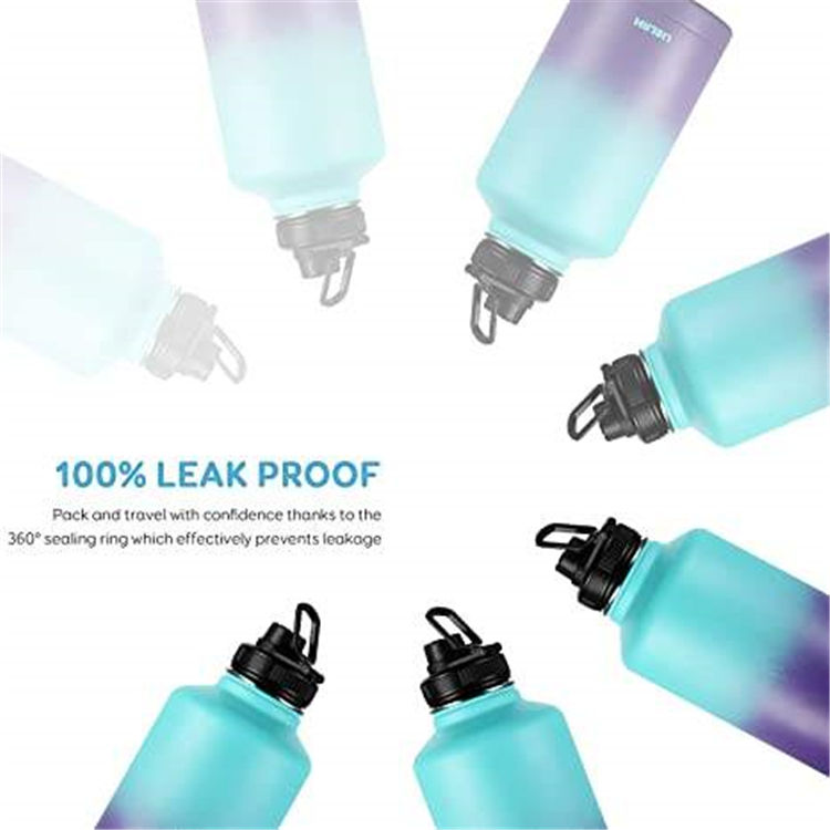 Custom Bouteille D Eau De Gym Metal 2 Litre 64 Oz 64Oz Insulated Stainless Steel Water Bottle With Straw